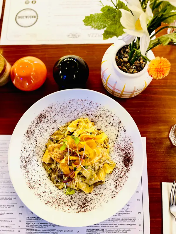 Porcini pappardelle with grana padano