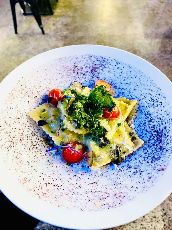 Ravioli bianco with butter and sage
