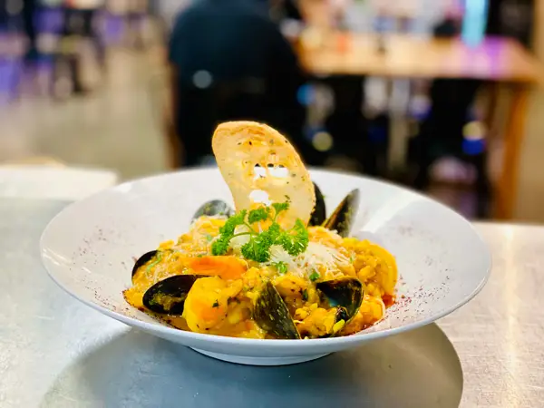 Risotto frutti di mare with mussels and prawns